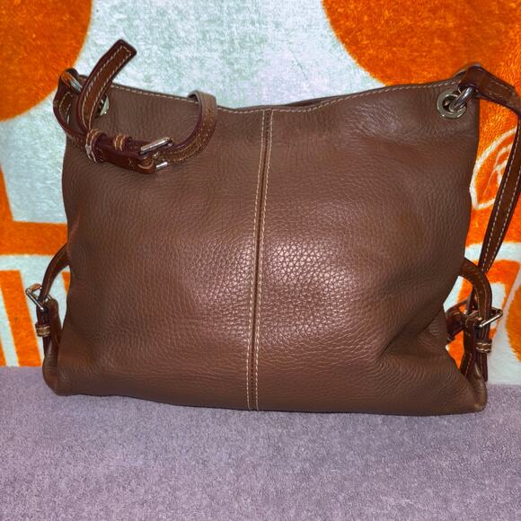 Dooney And Bourke Frederica Pebble Leather Crossbody Brown - Picture 3 of 6